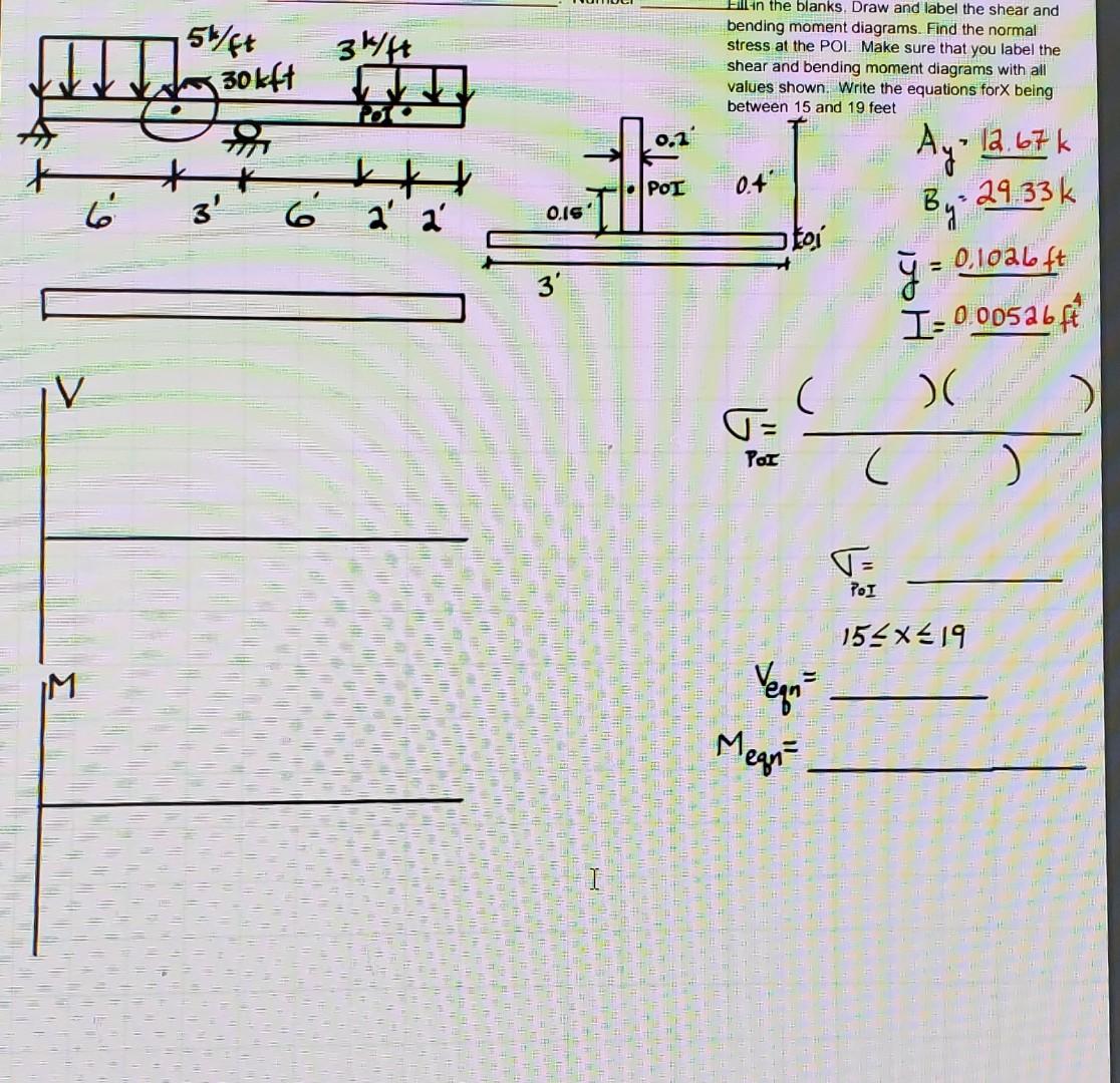 Solved 516 30kft 3k/ft Fill in the blanks. Draw and label | Chegg.com