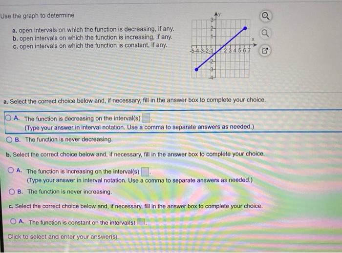 Solved Use the graph to determine Q Q a. open intervals on | Chegg.com