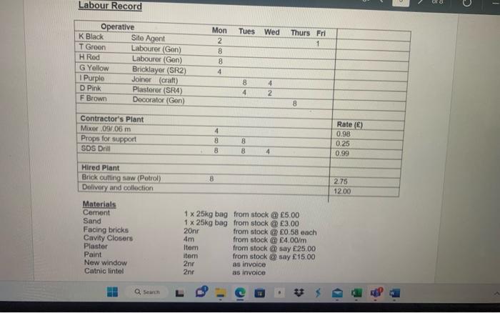 Part 2: You are to use the information in the | Chegg.com