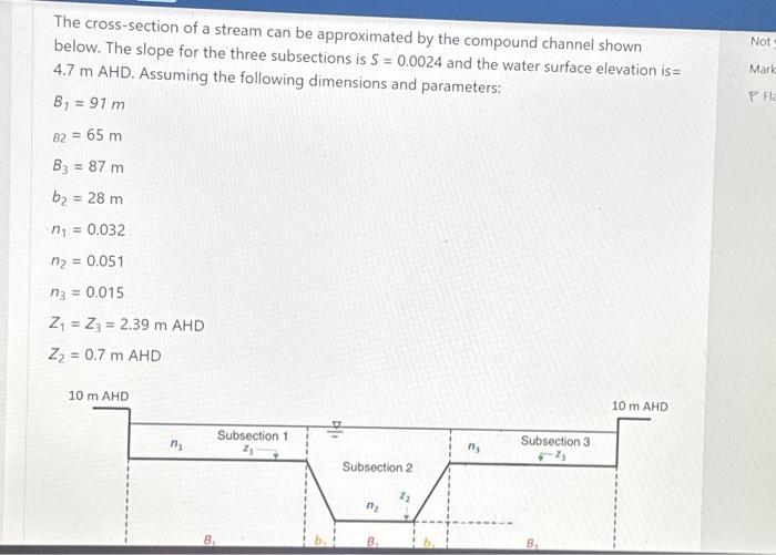 Solved The cross-section of a stream can be approximated by | Chegg.com