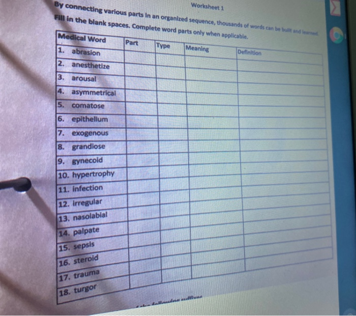 Worksheet 1 By Connecting Various Parts In An Chegg Com