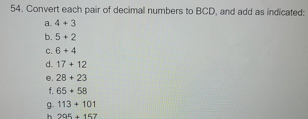 convert each decimal number to octal by repeated division by 8