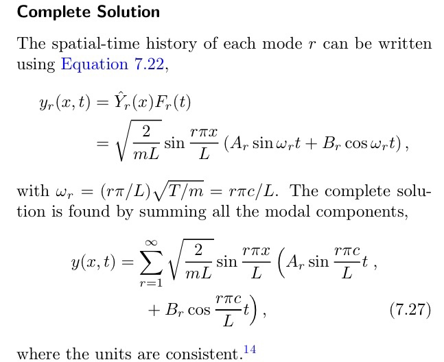 Solved 2 Solve For The String Response Equation 7 27 G Chegg Com