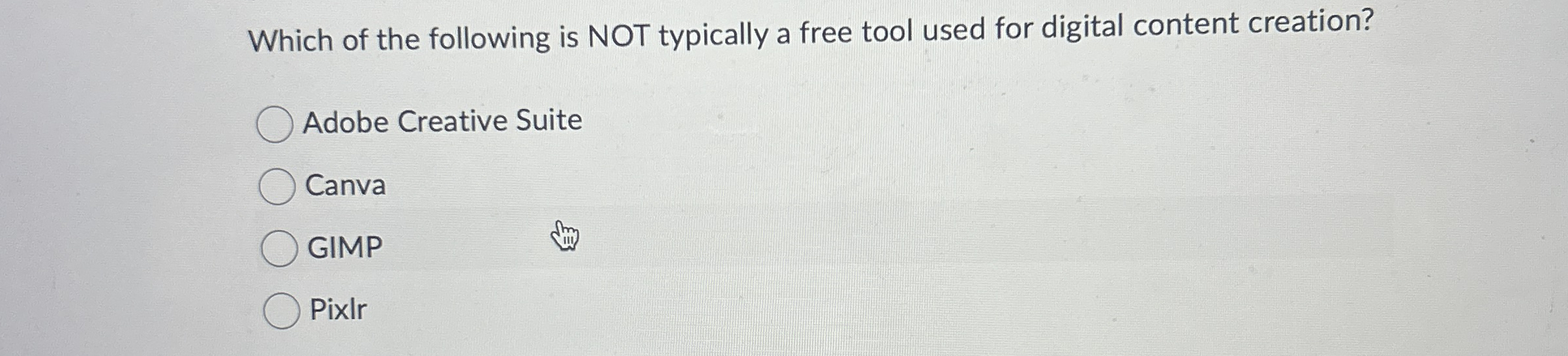 Solved Which of the following is NOT typically a free tool | Chegg.com