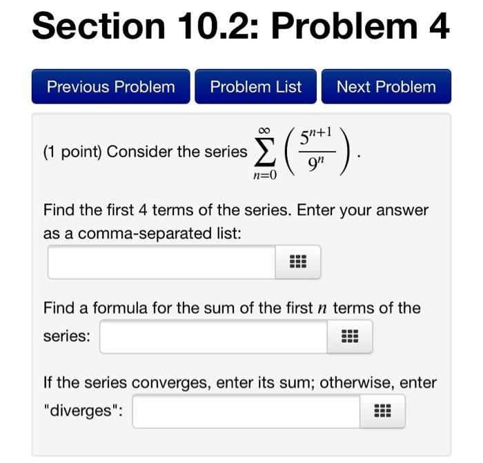 Solved Section 10.2: Problem 4 Previous Problem Problem List | Chegg.com