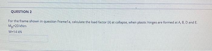 Solved QUESTIONS For the frame shown in question Frame2a, | Chegg.com