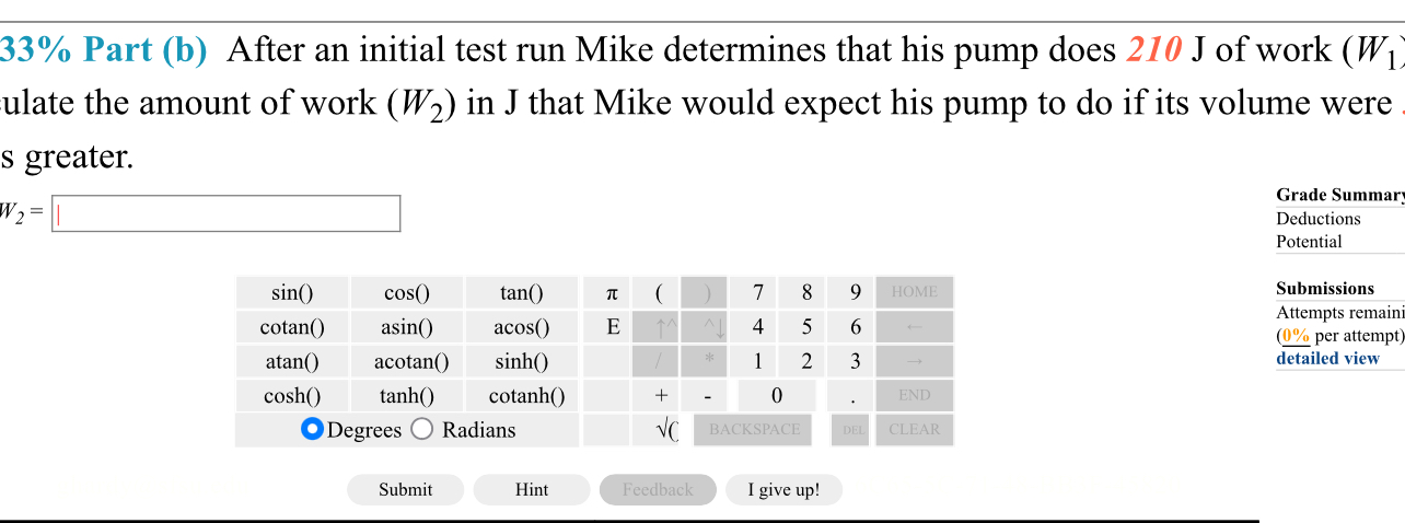 Solved 33% Part (b) After an initial test run Mike | Chegg.com