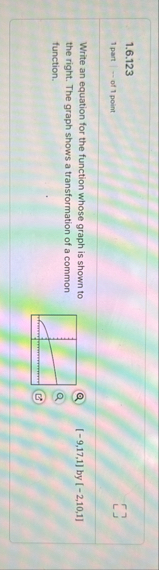 Solved 1.6.1231 part | - of 1 point[]Write an equation for | Chegg.com
