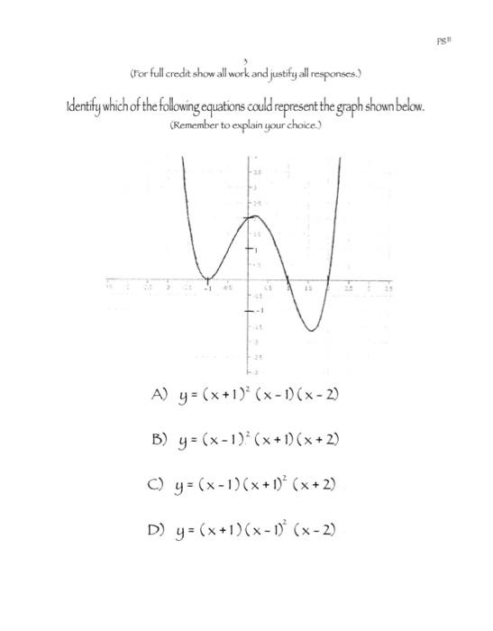 Solved Identify which of the following equations could | Chegg.com