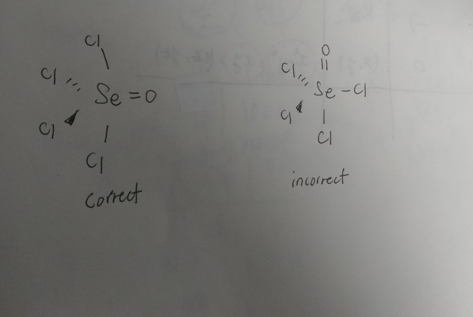 Solved In SeOCl4, why does O atom is in equatorial | Chegg.com