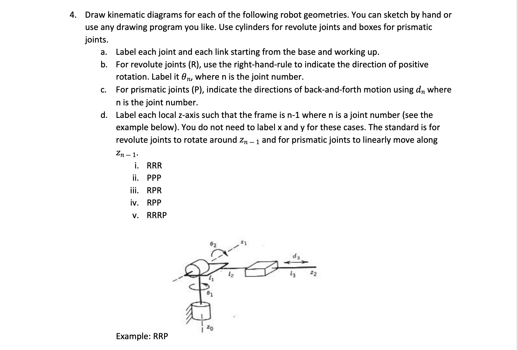 Solved Draw kinematic diagrams for each of the following | Chegg.com