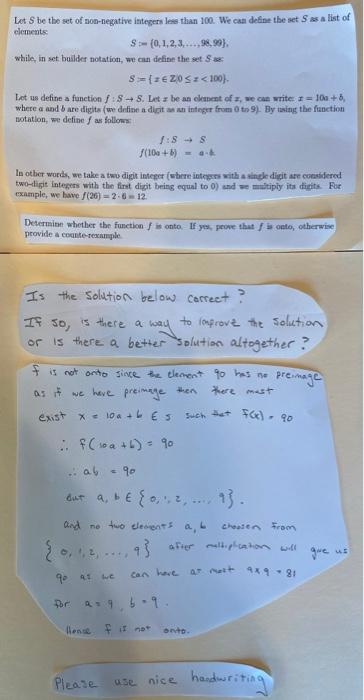 Solved Let S be the set of non-negative integers less than | Chegg.com