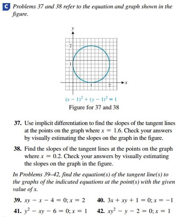 Solved Problems 37 and 38 refer to the equation and graph | Chegg.com