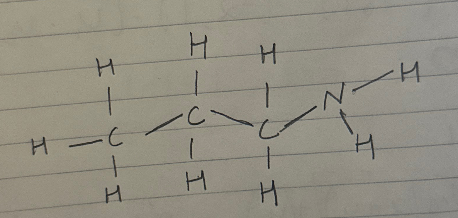 Solved This is NH2 ﻿group(Propyl Amine) ﻿and its structure | Chegg.com