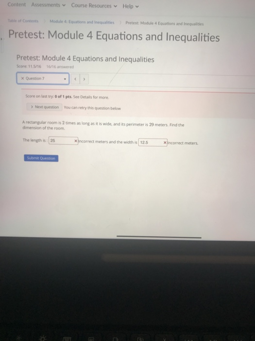 Solved Content Assessments Course Resources Help Table of | Chegg.com
