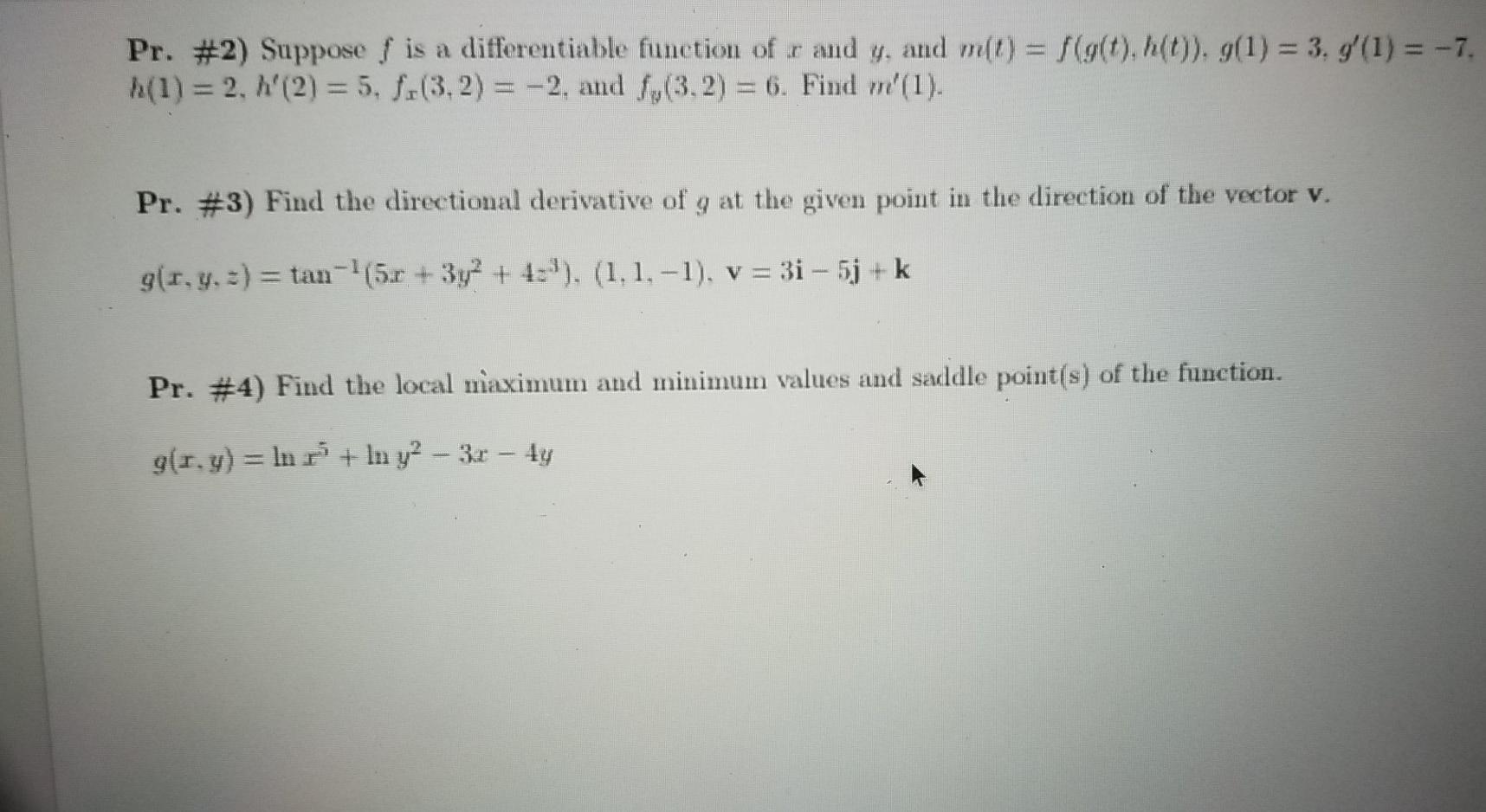 Solved Pr 2 Suppose Is A Differentiable Function Of R And Chegg Com