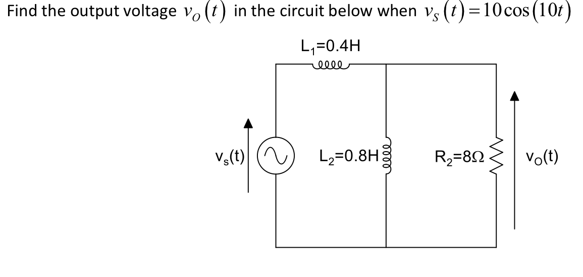 Solved Find the output voltage vO(t) in ﻿the circuit below | Chegg.com