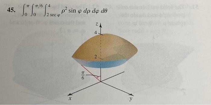 Solved 45 41-47. Integrals in spherical coordinates Evaluate | Chegg.com