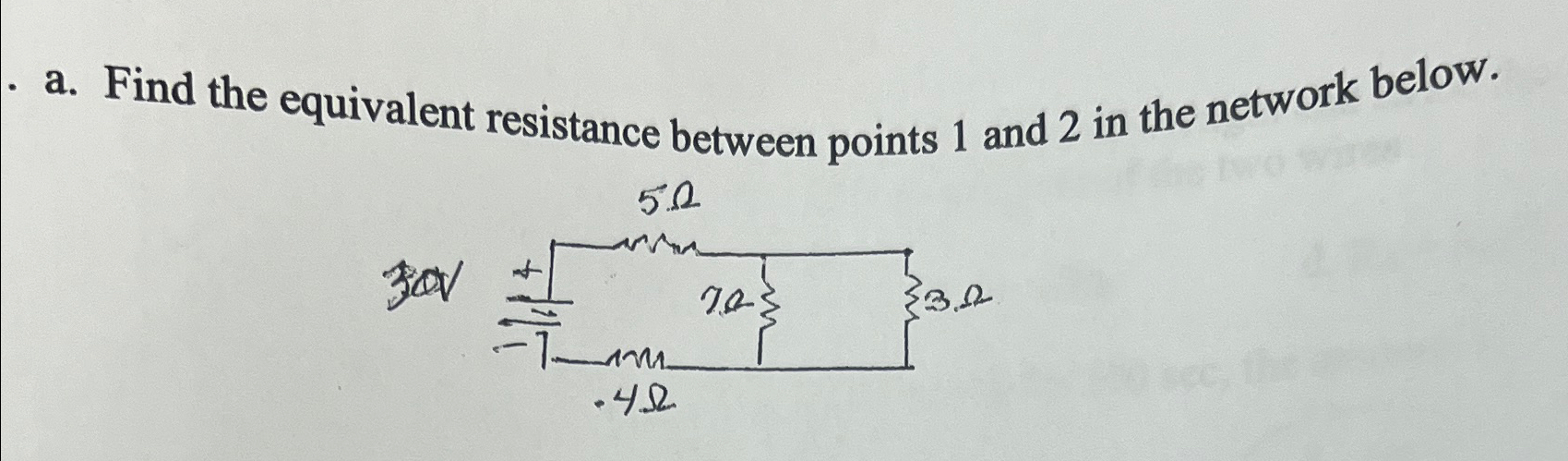 Solved a. ﻿Find the equivalent resistance between points 1 | Chegg.com