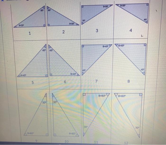 Solved Match the following angles to the corresponding | Chegg.com