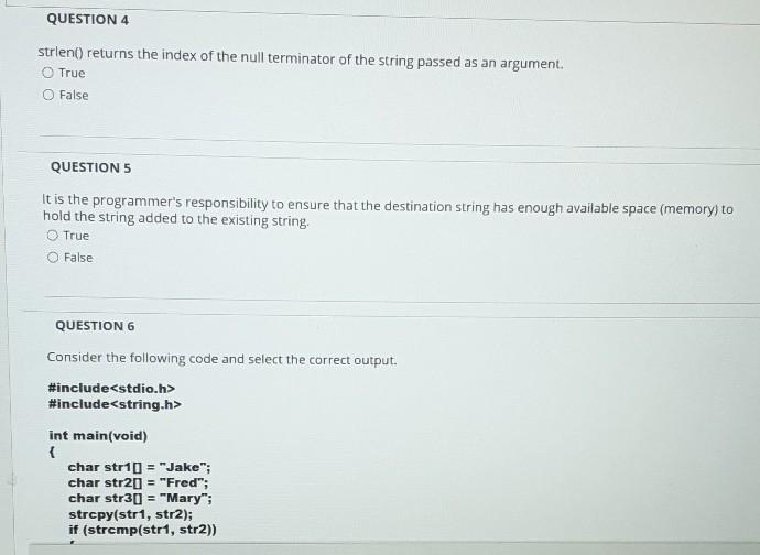 Solved QUESTION 1 Match the string library function | Chegg.com