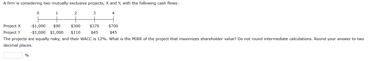 Solved Project A requires an initial outlay at t=0 ﻿of | Chegg.com