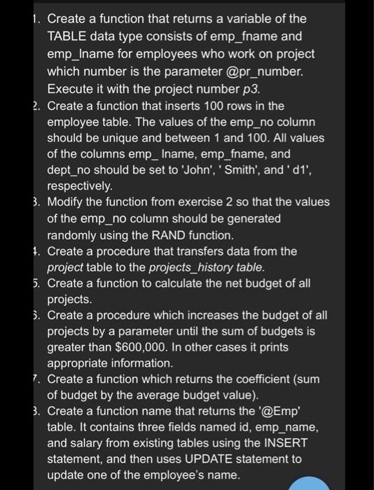 Solved 1. Create a function that returns a variable of the | Chegg.com