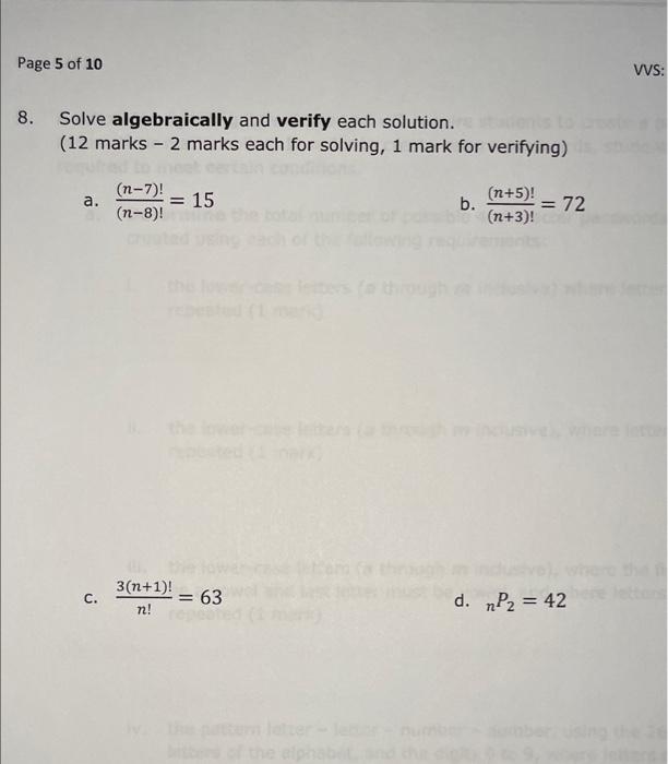 Solved 8. Solve algebraically and verify each solution. (12 | Chegg.com