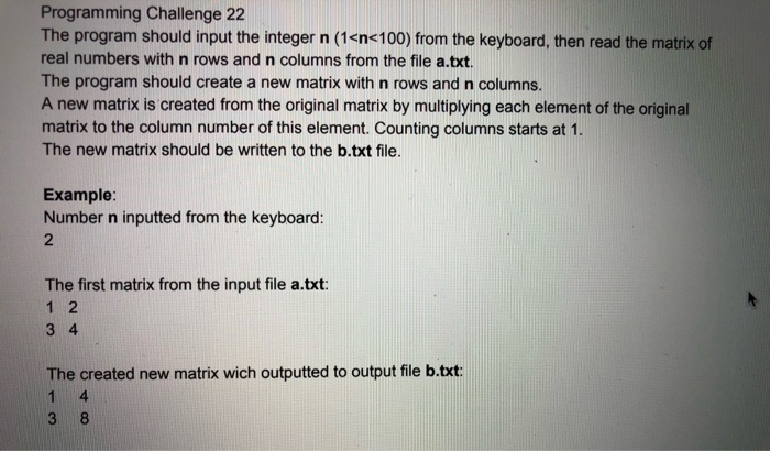 Solved Programming Challenge 22 The program should input the | Chegg.com