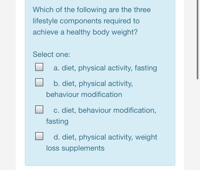Solved Which of the following is NOT a function of water?