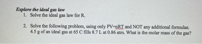 ideal gas law problem solving with answers