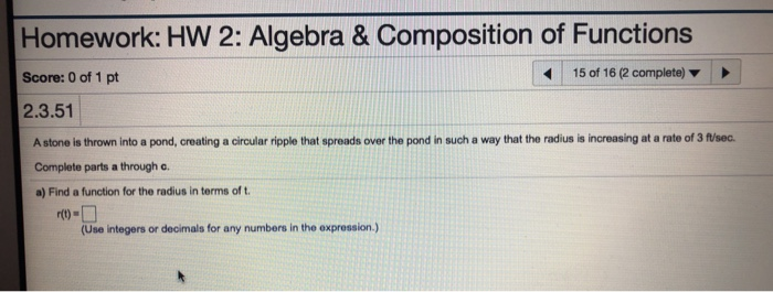Composition of functions ws image