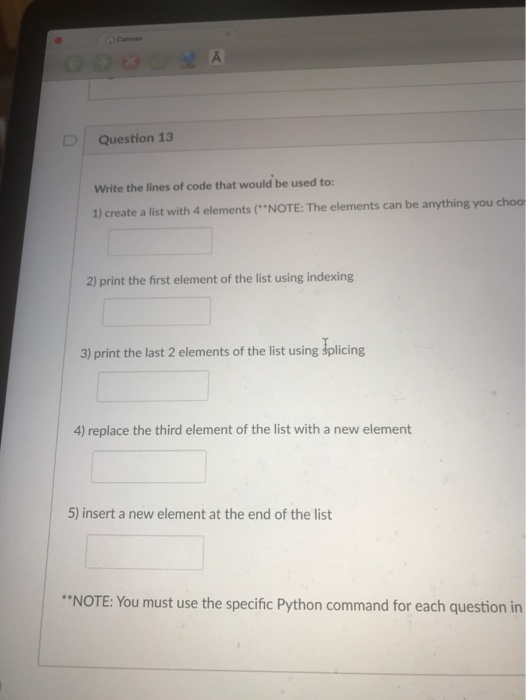 Solved A U Question 13 Write the lines of code that would be | Chegg.com