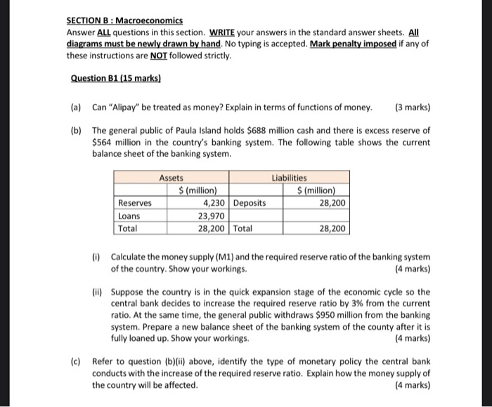 Solved SECTION B: Macroeconomics Answer ALL Questions In | Chegg.com