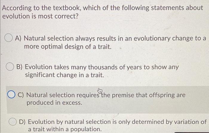 Solved According To The Textbook, Which Of The Following | Chegg.com