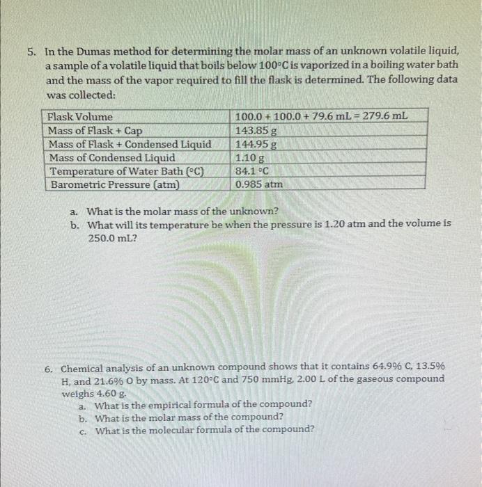 post experiment questions