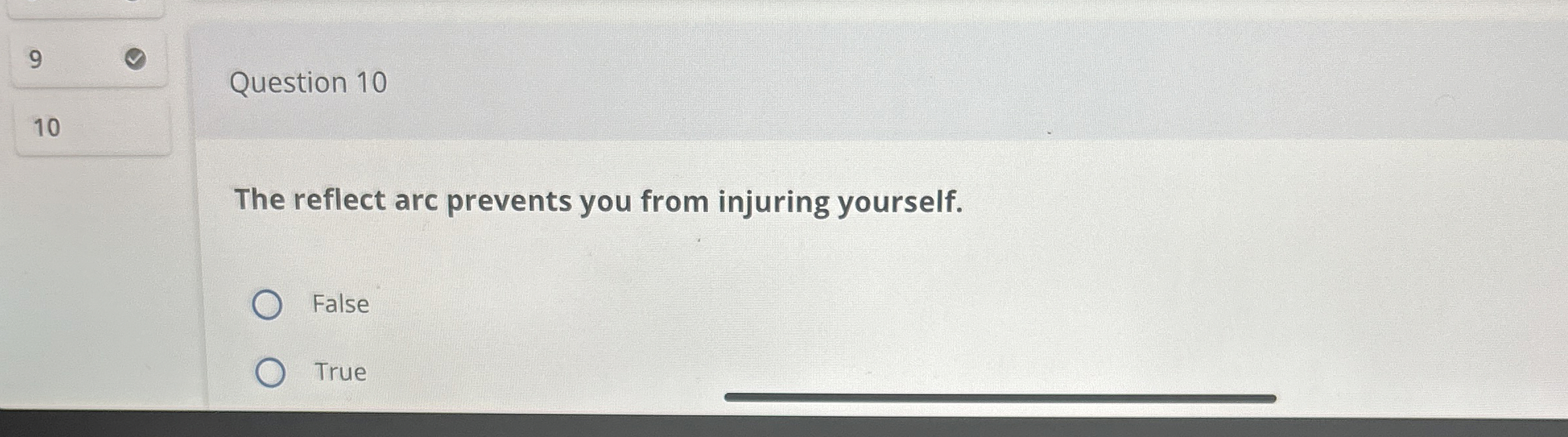 Solved 9Question 1010The reflect arc prevents you from | Chegg.com