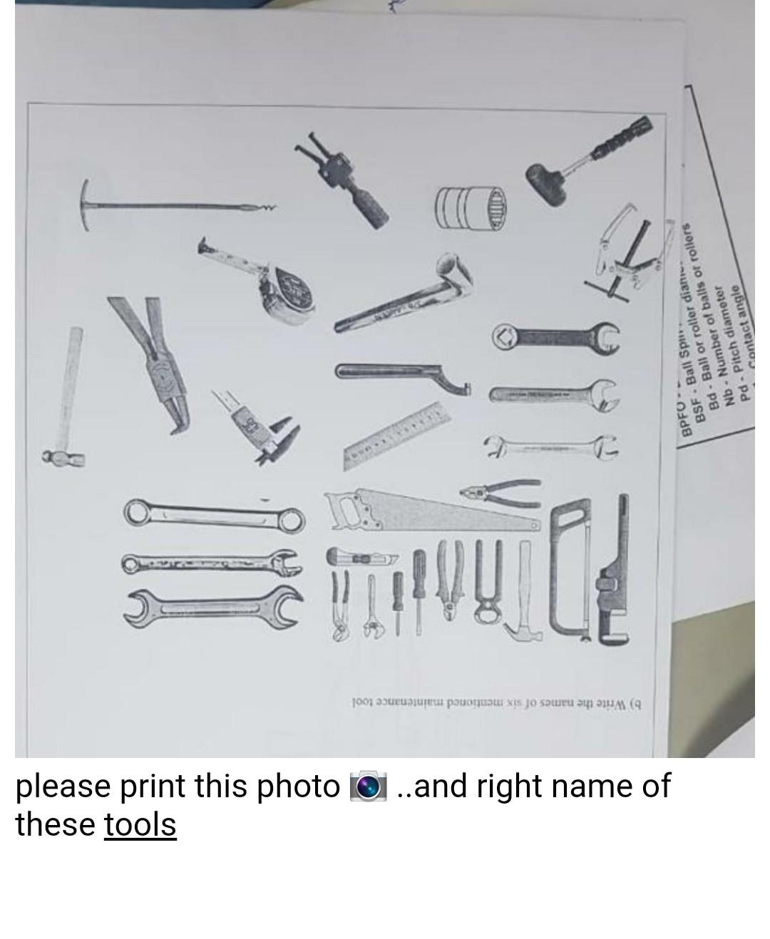 hand tools names and uses