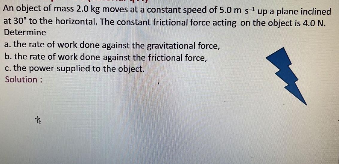Solved An object of mass 2.0 kg moves at a constant speed of | Chegg.com