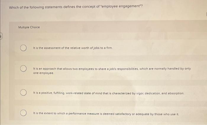 Solved Which of the following statements defines the concept | Chegg.com