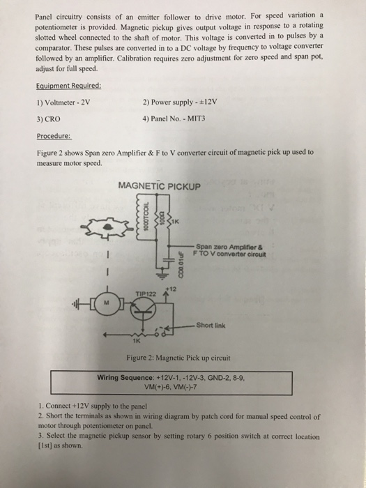 Lab Sheet 6 Magnetic Pick up [Total Marks 30]