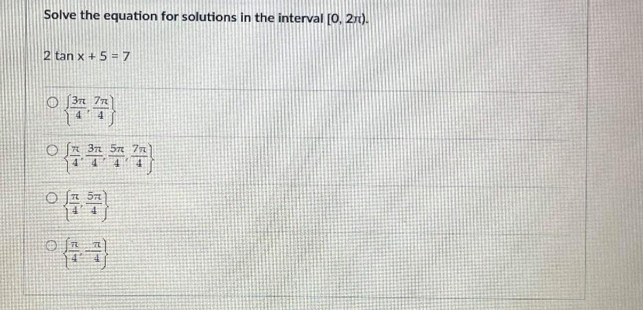 Solved Solve the equation for solutions in the interval [0, | Chegg.com