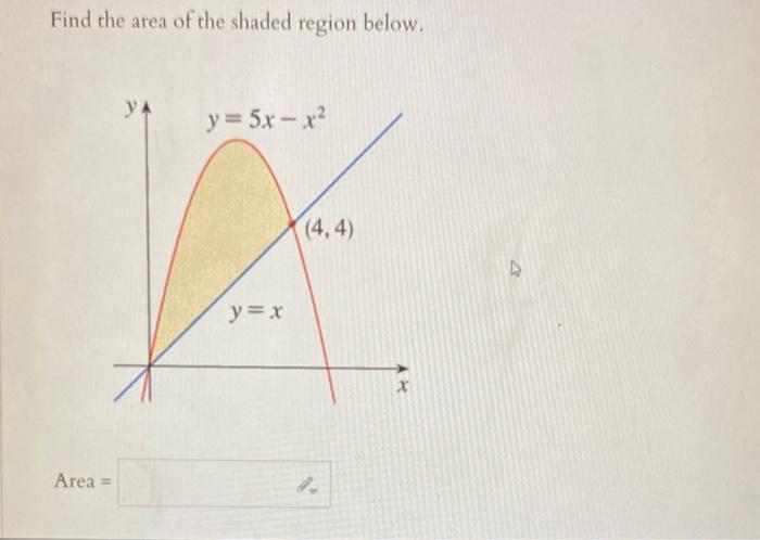 find the area of the shaded region brainly