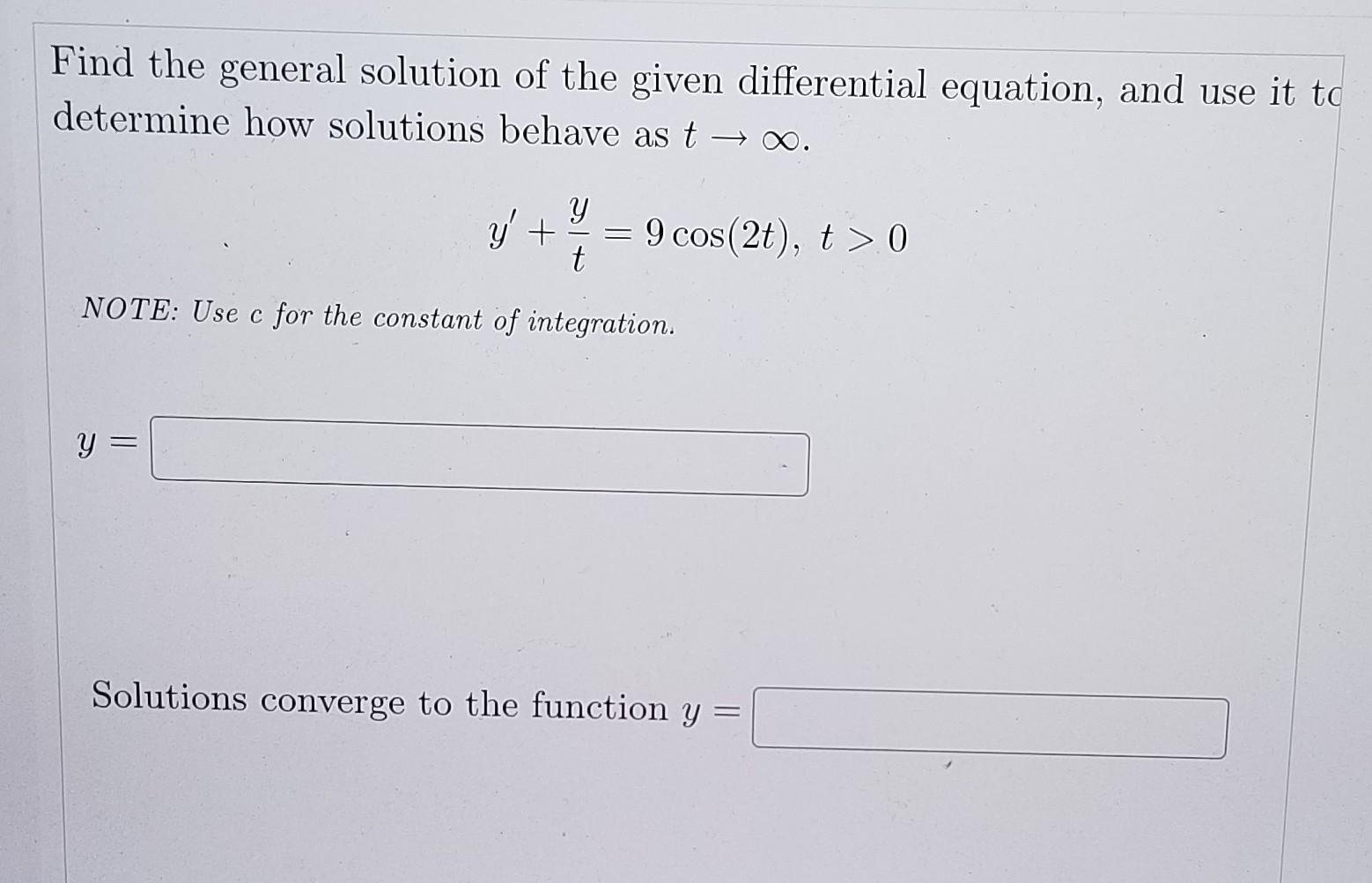 Solved Find the general solution of the given differential | Chegg.com