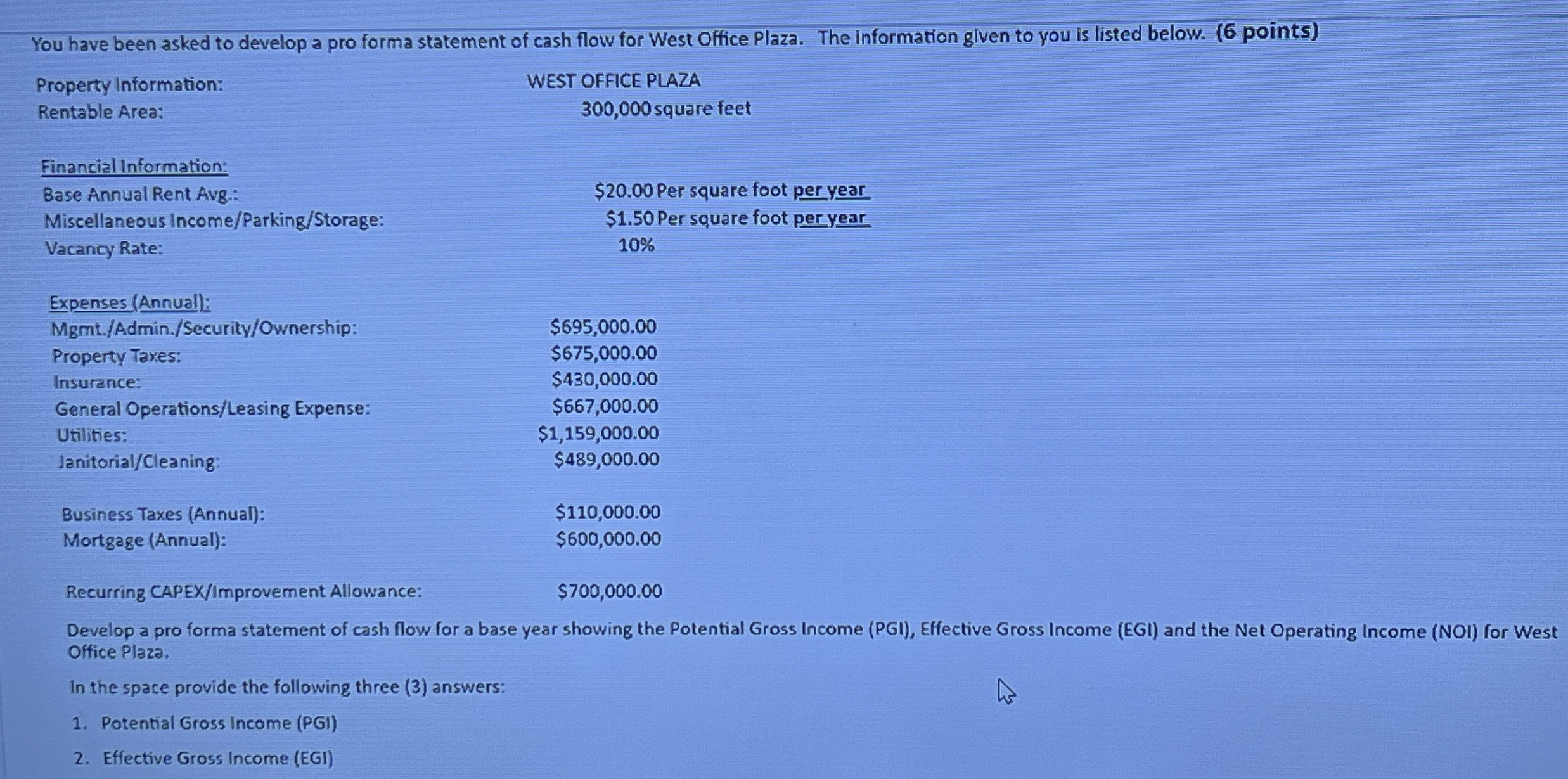 Solved You have been asked to develop a pro forma statement | Chegg.com