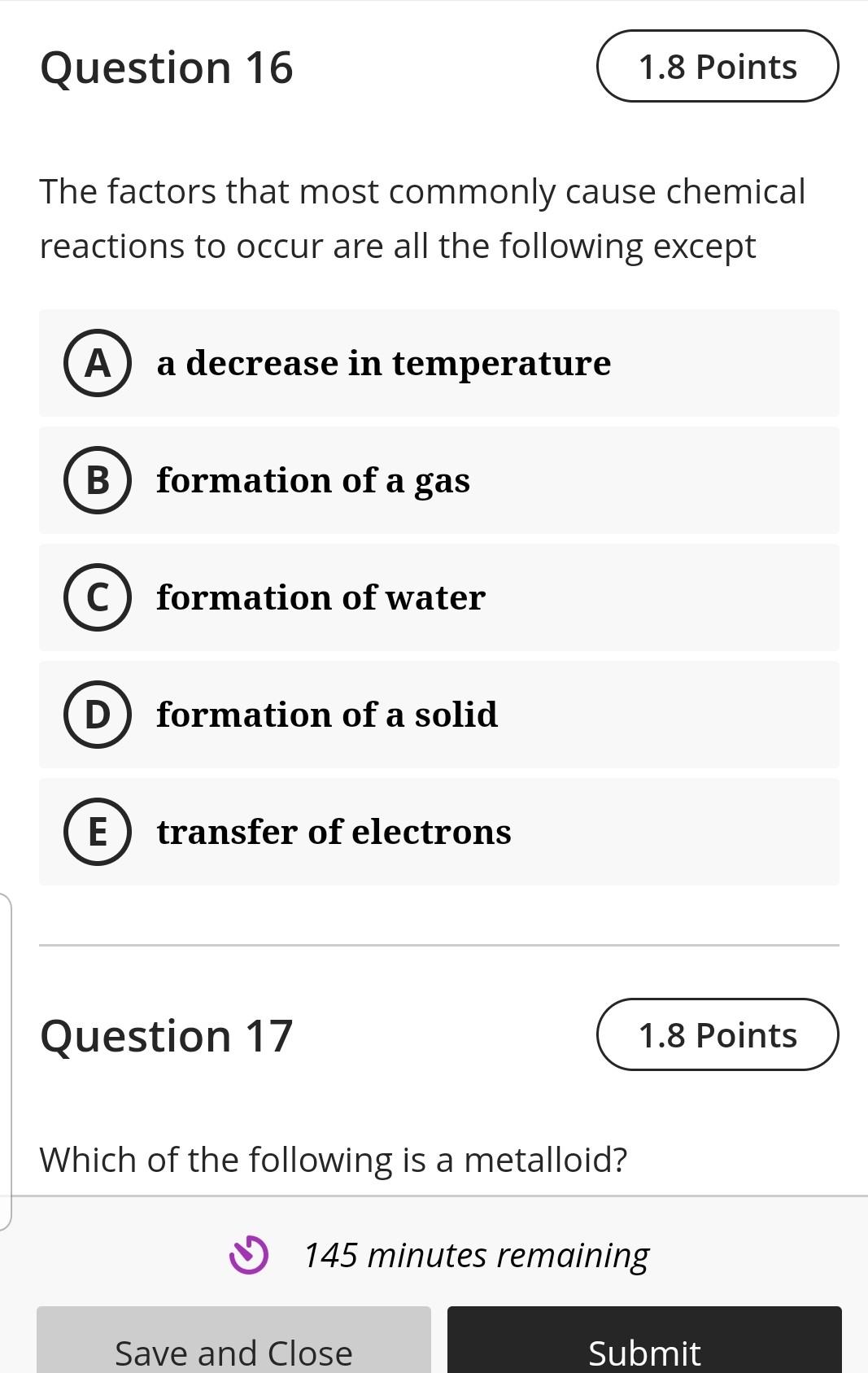 Solved Question 16 1.8 Points The factors that most commonly | Chegg.com