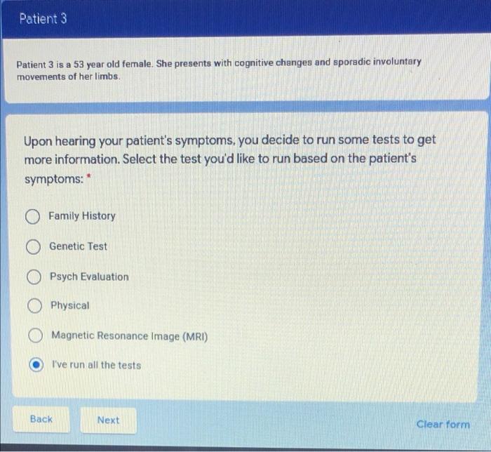 Solved Patient 2 Patient 2 is a 67 year old male. He | Chegg.com
