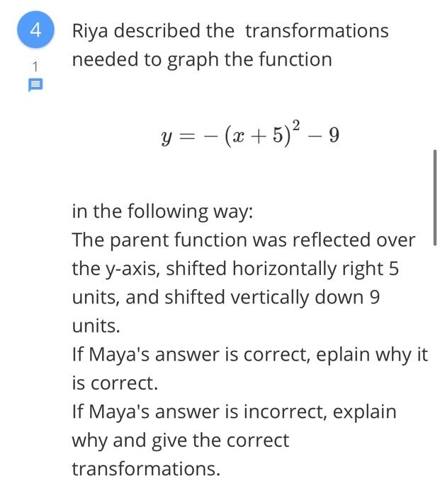Solved 1 1 A function has a horizontal shrink by a factor of | Chegg.com