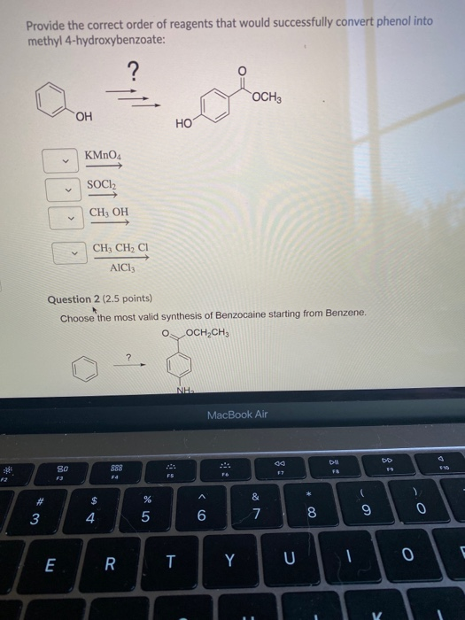 Solved Provide the correct order of reagents that would | Chegg.com