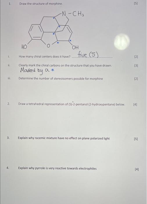 solved-1-draw-the-structure-of-morphine-ho-five-5-how-chegg